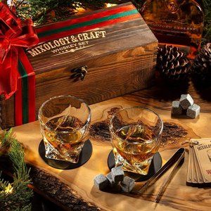 Mixology & Craft Whiskey Stones Gift Set